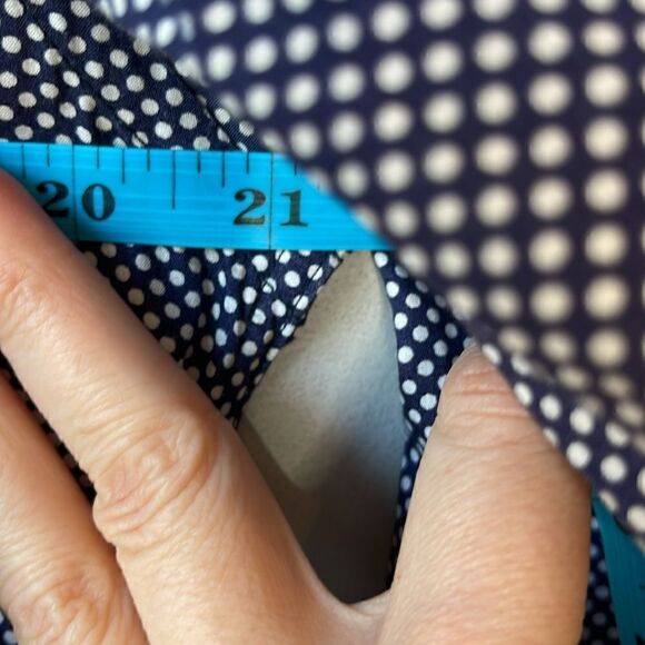 Zara Man Blue Polkadot Dress Shirt Button Down Slim Fit M - Picture 6 of 8